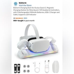 Charging Dock for Oculus Quest 2 and controllers.